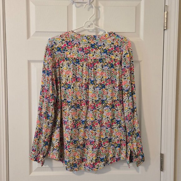 Kut from the Kloth Paint Splatter Print Long Sleeve Button Front Shirt Size XL - Picture 2 of 6